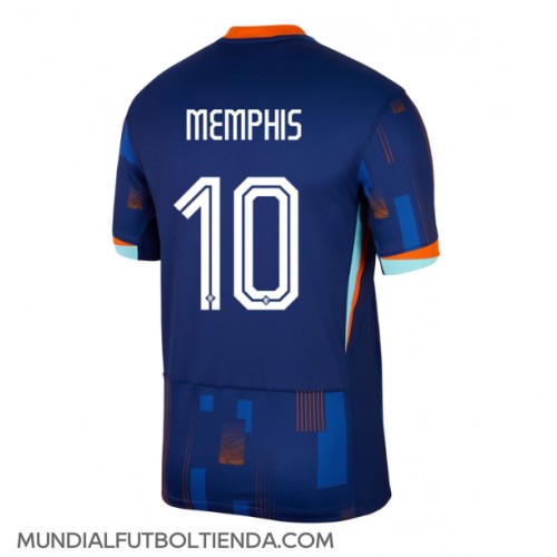 Camiseta Países Bajos Memphis Depay #10 Segunda Equipación Replica Eurocopa 2024 mangas cortas